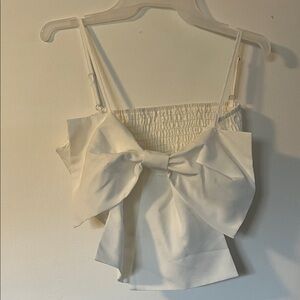 SHEIN White Bow Camisole Top